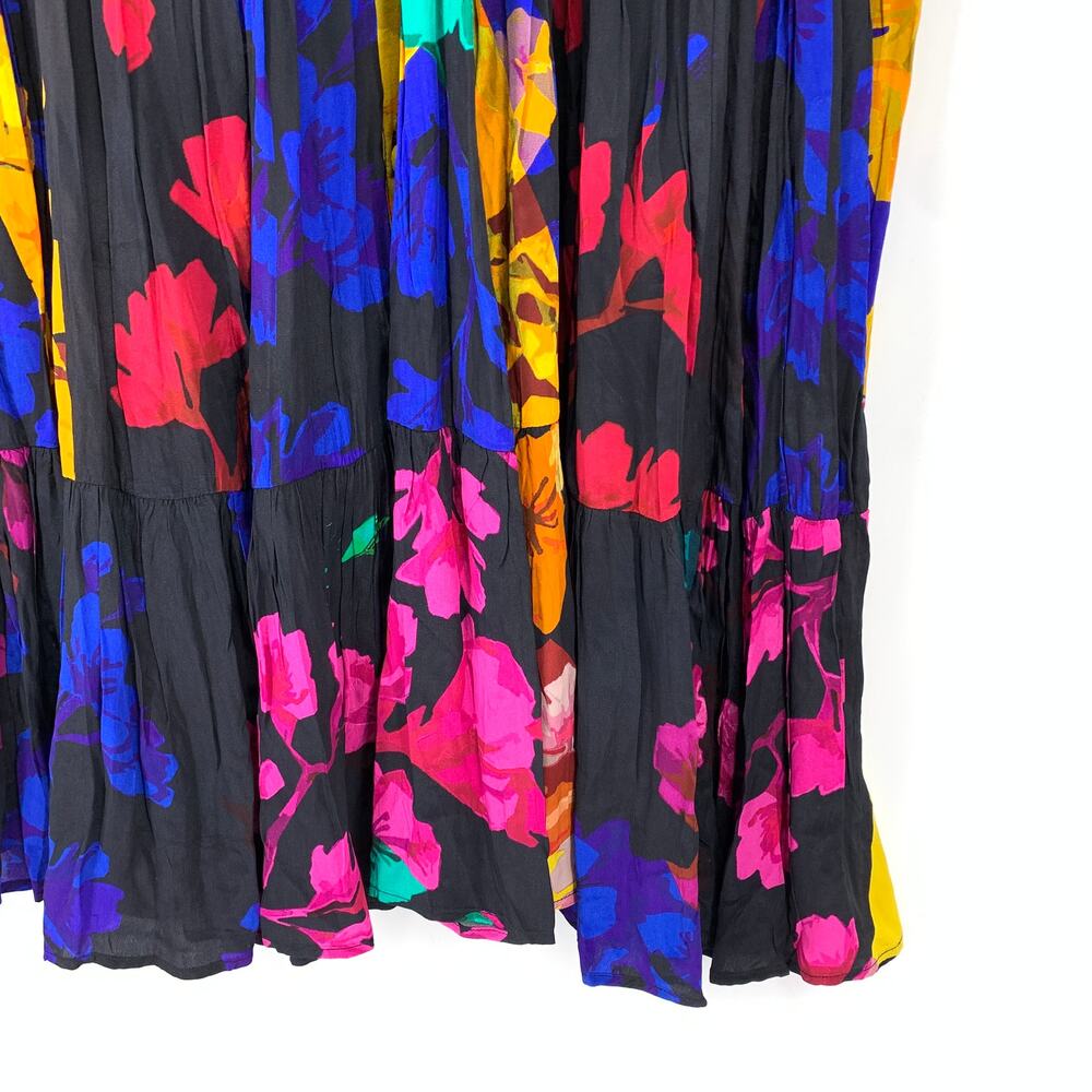 Siddhartha Bansal Button Front Maxi Dress Womens Size M Multicolor Floral Print - Picture 4 of 6